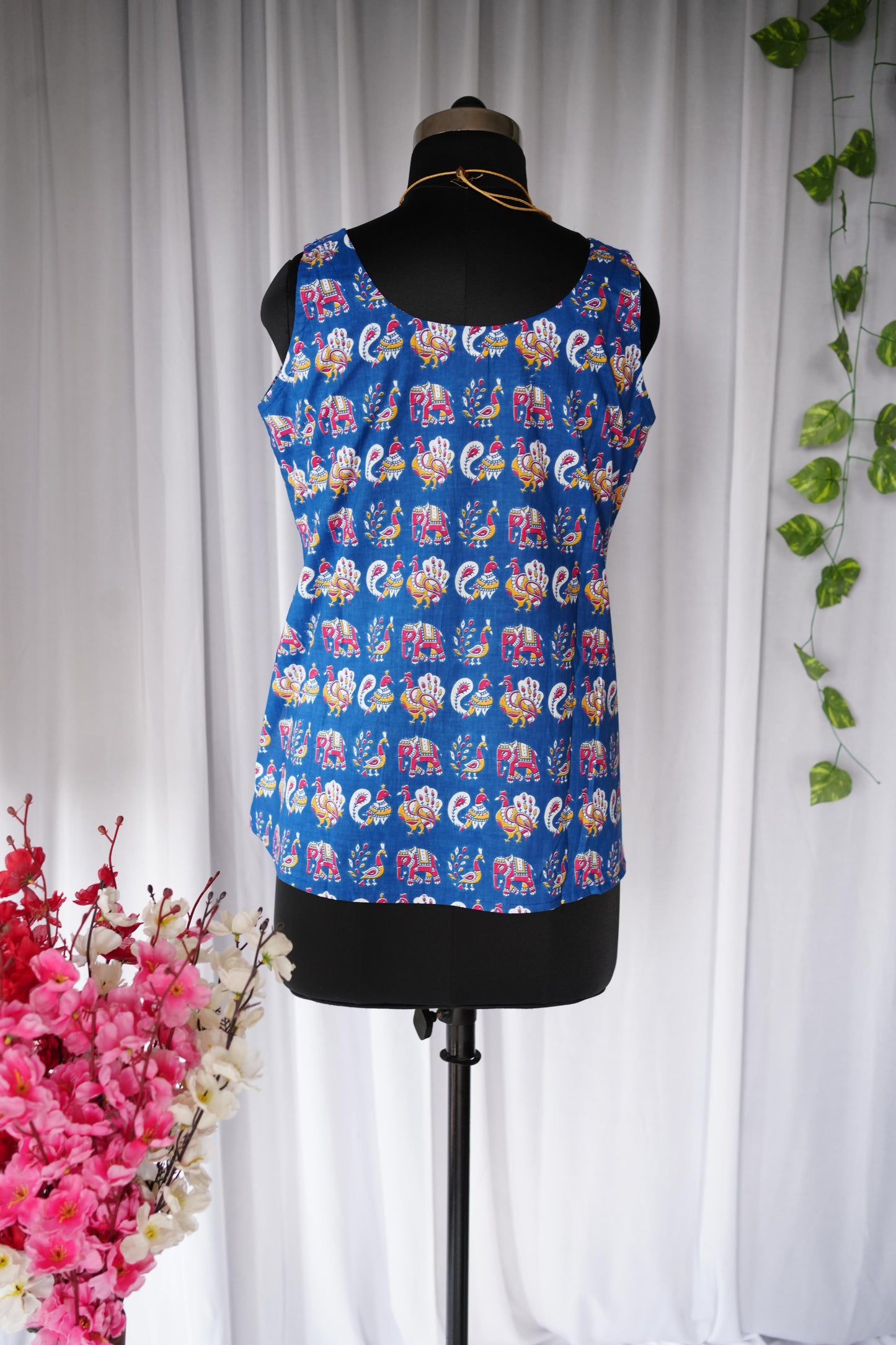 Neela Folk Blue Top