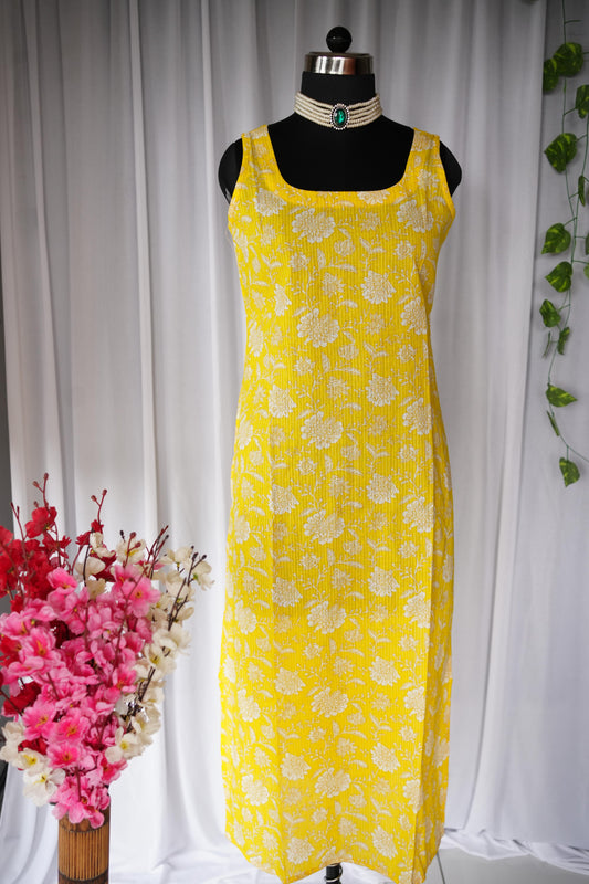 Tara Yellow Floral Kurta