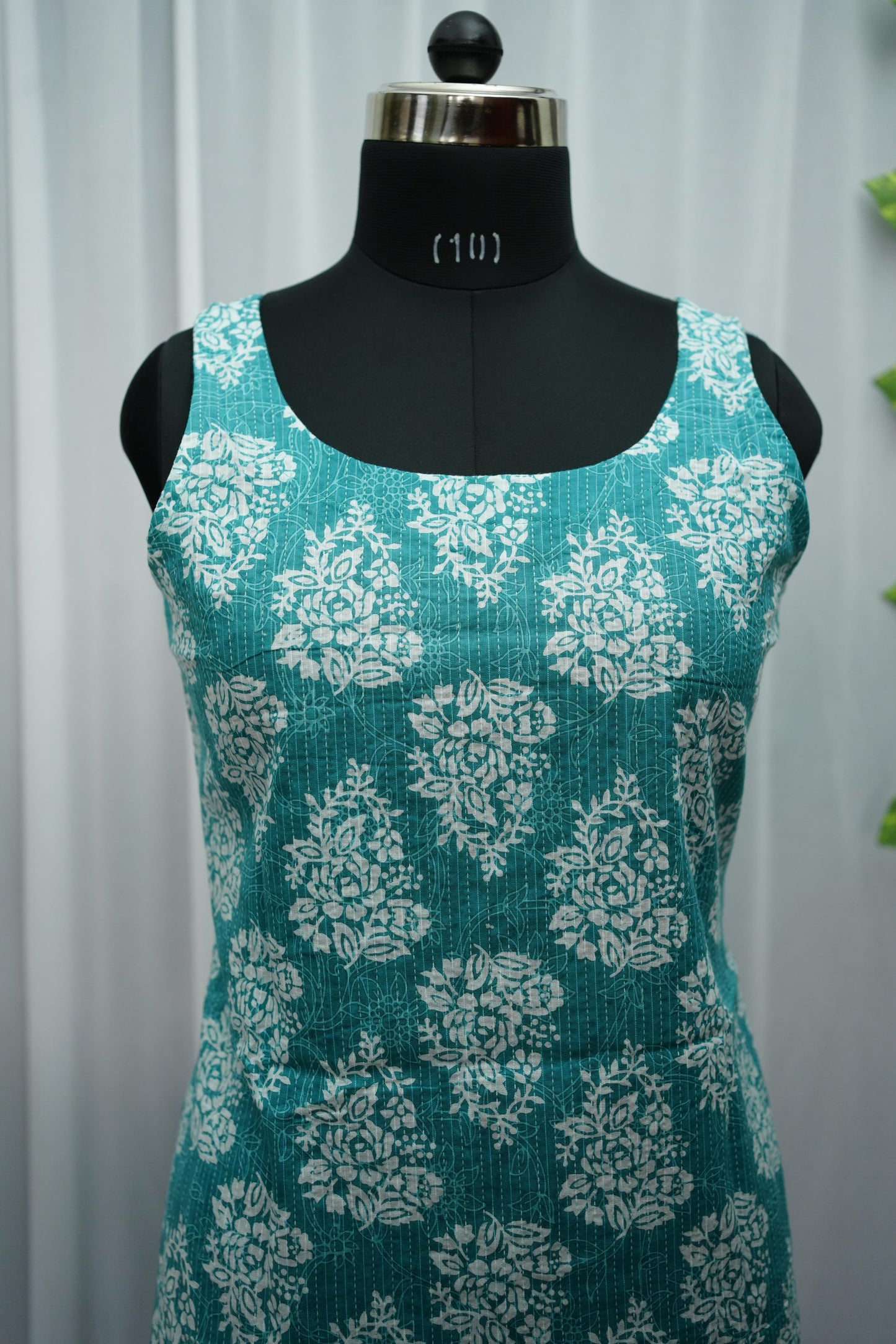 Neela Teal FloralTop