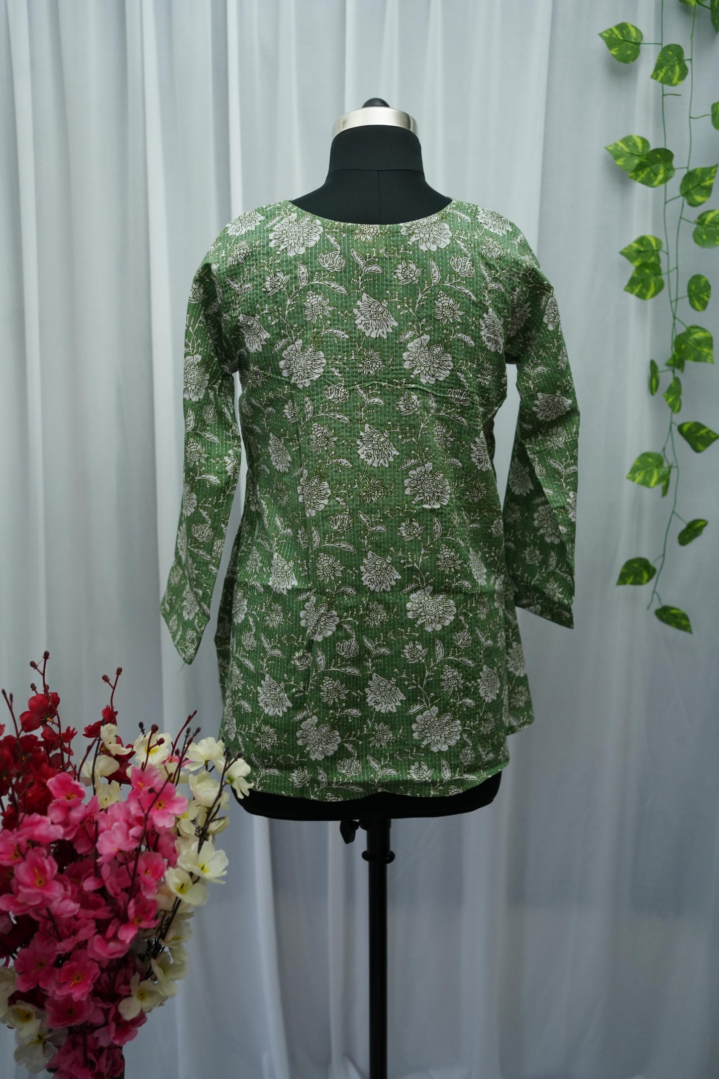 Mala Green Floral Top
