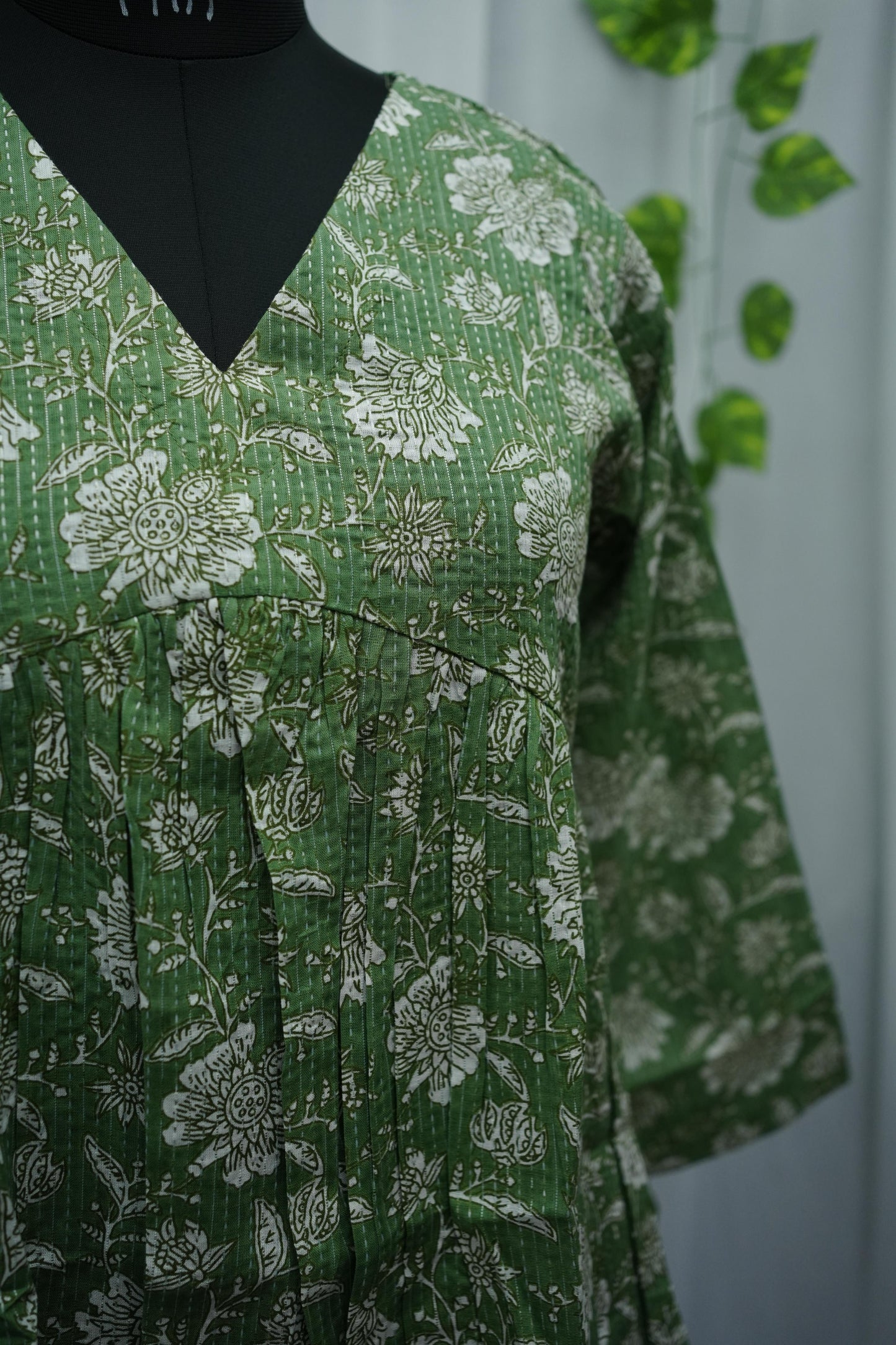 Mala Green Floral Top