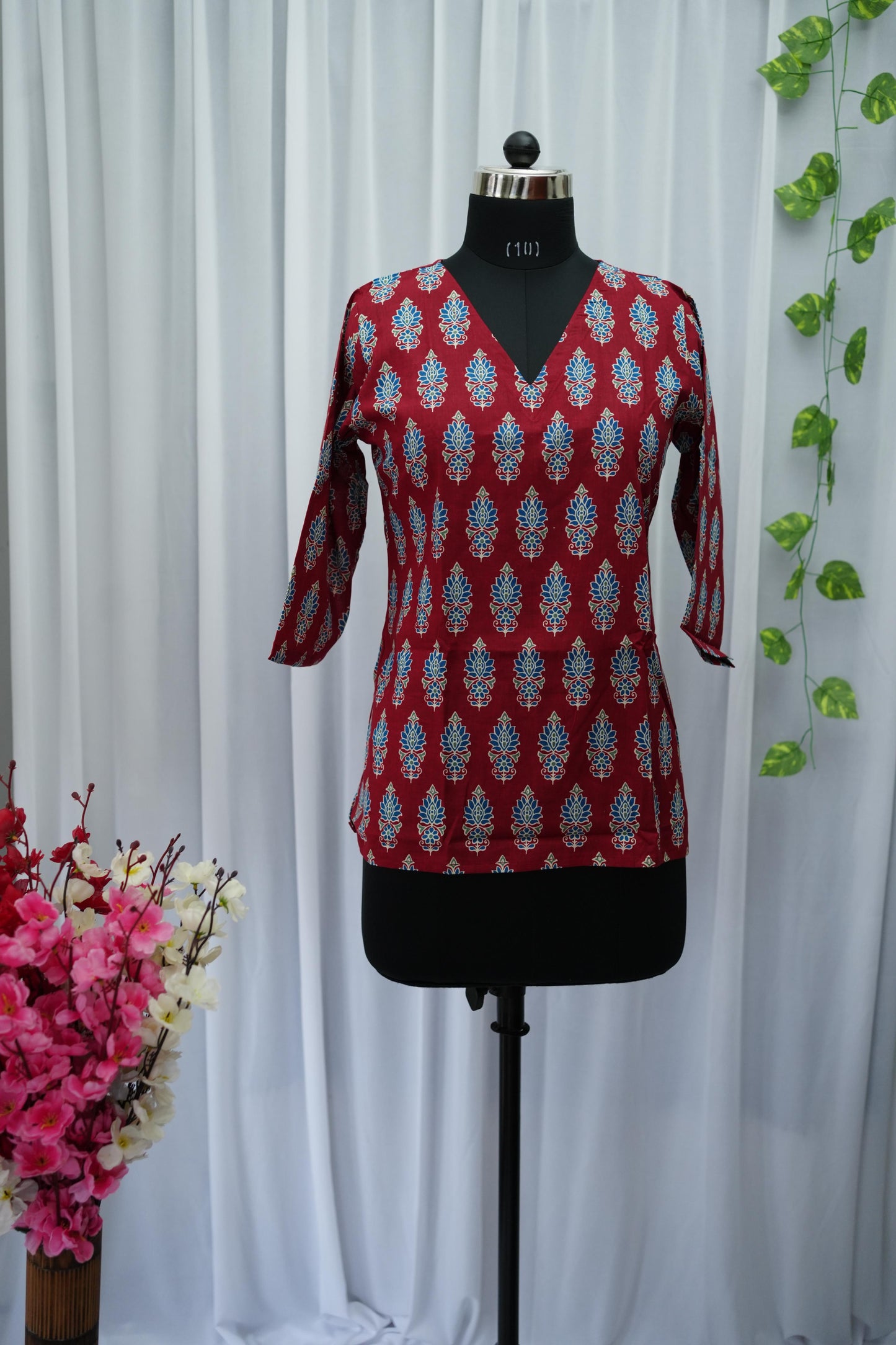 Mridu Maroon Blossom Top