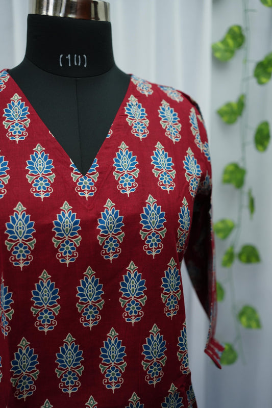 Mridu Maroon Blossom Top